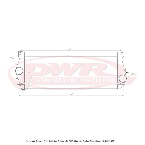 PWR 55mm Intercooler for Land Rover Defender TD5 98-06)