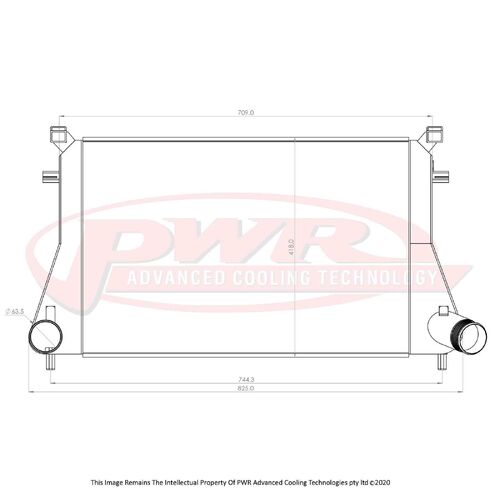 PWR 55mm Intercooler - L/W Elite Core for VW Golf MK7/7.5 12+)