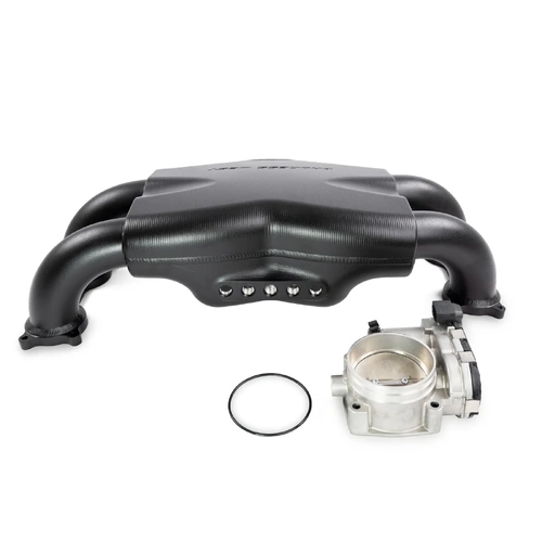 Process West Intake Manifold Reverse Orientation to suit Bosch Drive by Wire 74mm Throttle Body (WRX 06-14/STI 06-21) - Black Finish