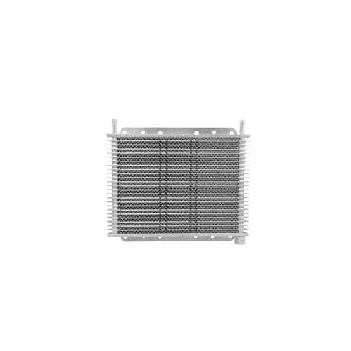 PWR Trans Oil Cooler - 280 x 200 x 19mm (3/8" Hose Barb) suits 9" SPAL Fan, Temp Switch Boss