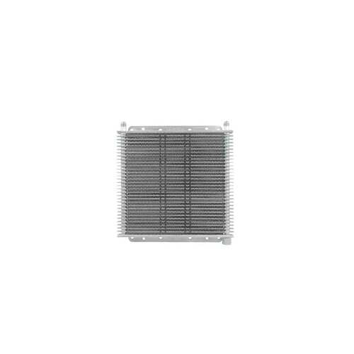 PWR Trans Oil Cooler - 280 x 255 x 19mm (-6 AN fittings) suits 11" SPAL Fan, Temp Switch Boss