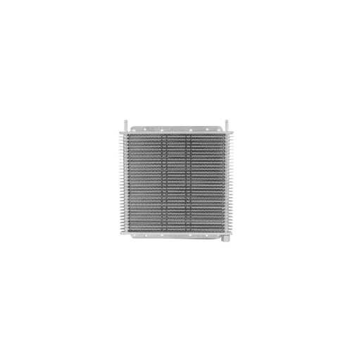 PWR Trans Oil Cooler - 280 x 255 x 19mm (5/16" Hose Barb) suits 11" SPAL Fan, Temp Switch Boss