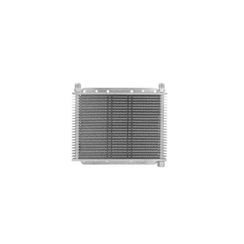 PWR Trans Oil Cooler - 280 x 200 x 19mm (-8 AN fittings) suits 9" SPAL Fan, Temp Switch Boss
