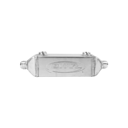 PWR UNIVERSAL Water To Oil Engine Oil Cooler 3"x 3"x 8" With -16 AN Water Outlets