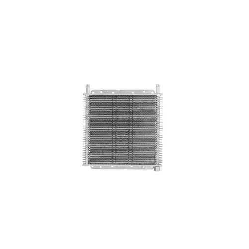 PWR Trans Oil Cooler - 280 x 255 x 19mm (1/2" Hose Barb) suits 11" SPAL Fan, Temp Switch Boss