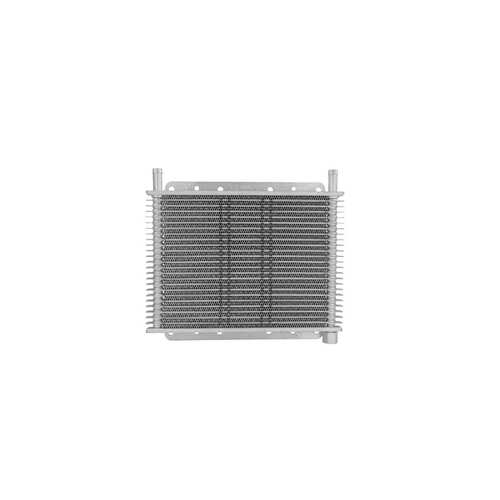 PWR Trans Oil Cooler - 280 x 200 x 19mm (1/2" Hose Barb) suits 9" SPAL Fan, Temp Switch Boss