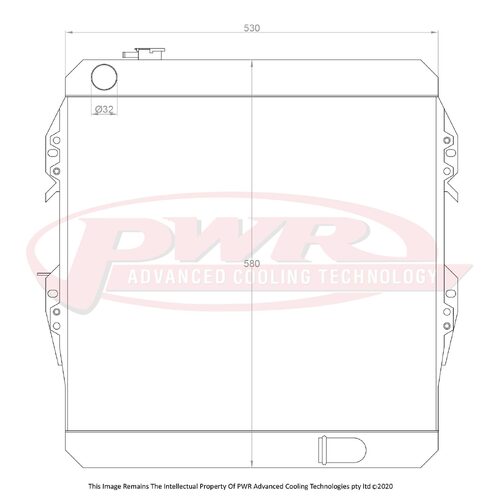 PWR 55mm Radiator for Toyota Hilux LN106 3.0L 89-97)