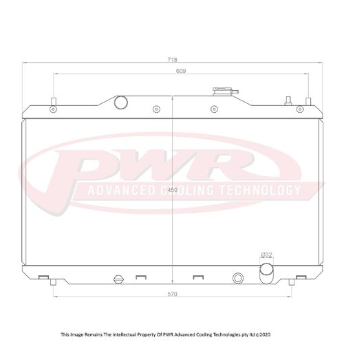 PWR 42mm Radiator for Honda Integra DC5 01-06)