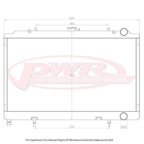 PWR 42mm Radiator (Silivia 180SX S13 CA18/DET 88-90)