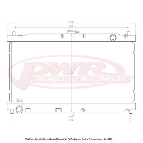 PWR 42mm Radiator for Mazda MX-5 NB 1.6L/1.8L 98-05)