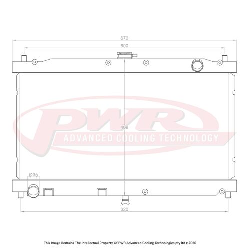 PWR 42mm Radiator for Mazda MX-5 NB 1.6L/1.8L 98-05)