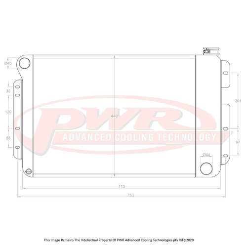 PWR 55mm Radiator for Chevrolet Camaro V8 67-69)