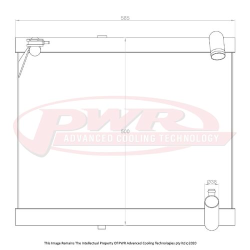 PWR 42mm Radiator for Mazda RX7 FC Series 5 89-92)