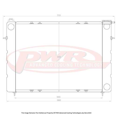 PWR 55mm Radiator for Holden Commodore VN Chev V8 88-91)