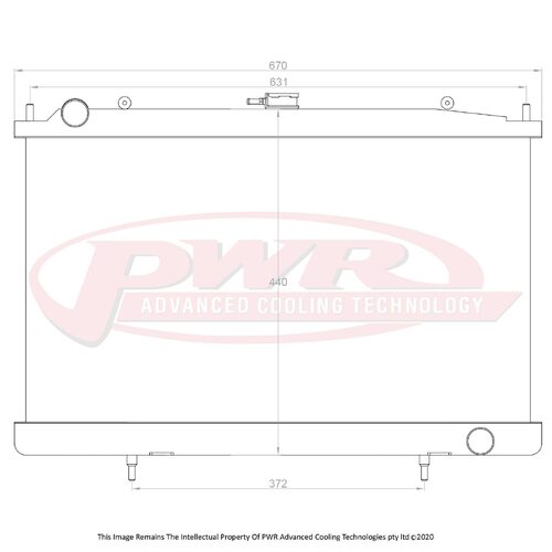 PWR 42mm Radiator for Nissan Silvia 200SX S14/S15 SR20/DET 93-02)