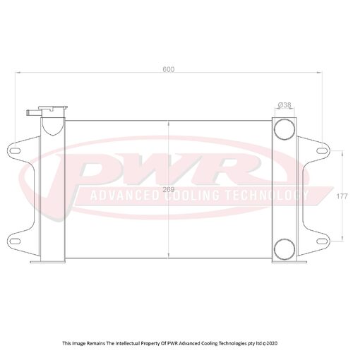 PWR 55mm Radiator for Mazda R100 10A/12A/13B Rotary 67-71)