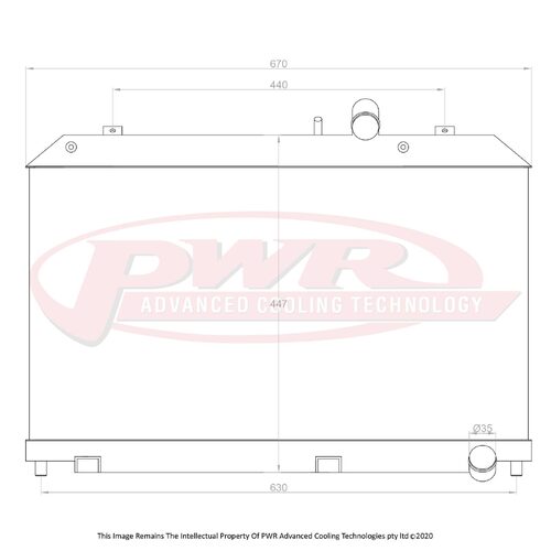 PWR 42mm Radiator for Mazda RX8 Series 1 02-08)
