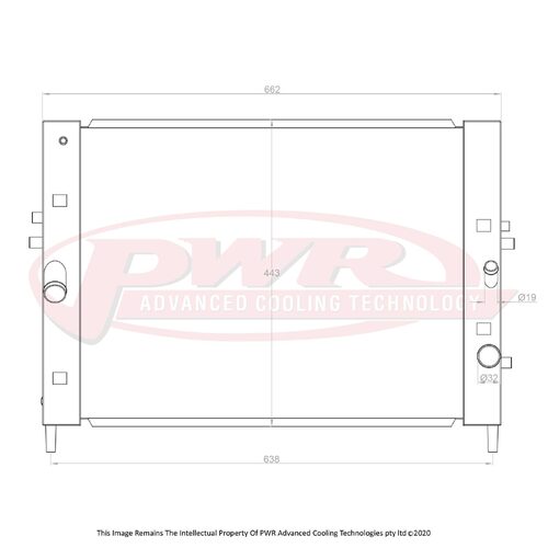 PWR 32mm Radiator for Mazda MX-5 NC 1.8L/2.0L 05-13)