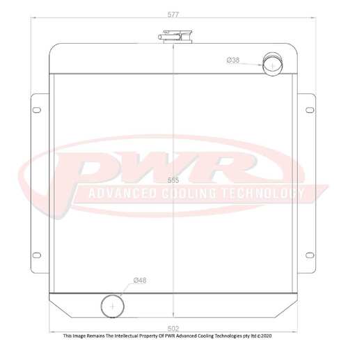 PWR 55mm Radiator for Ford Falcon XW-XY 6cyl 69-70)