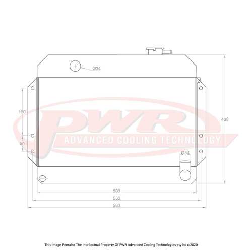 PWR 42mm Radiator for Datsun 1600 L Series 4cyl 67-73)