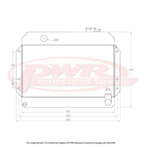 PWR 42mm Radiator for Datsun 1600 L Series 4cyl 67-73)