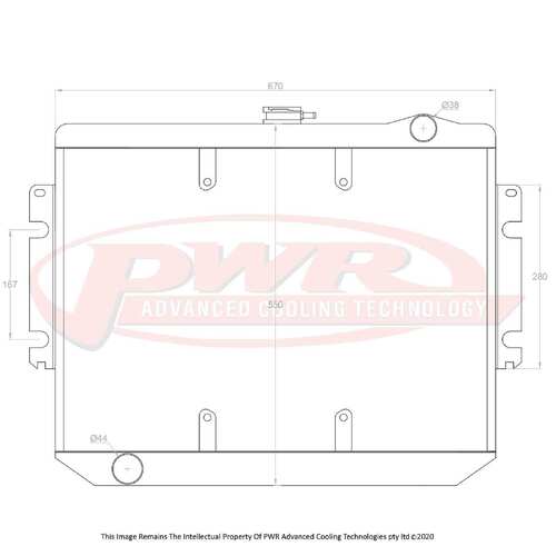 PWR 55mm Radiator for Chrysler Valiant CM 6cyl 78-81) w/ 16" SPAL Fan Mounts