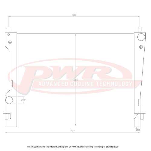 PWR 42mm Radiator for Ford Mustang 4.6L V8 05-09)