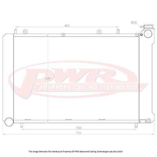 PWR 42mm Crossflow Radiator for Subaru WRX/STI 1994-00)