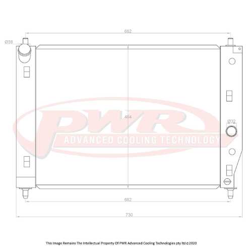 PWR 42mm Radiator for Chevrolet Corvette C6 Auto 05-13)