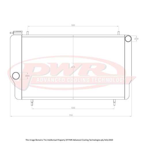 PWR 55mm Radiator for Ford Capri Cleveland V8 68-73)