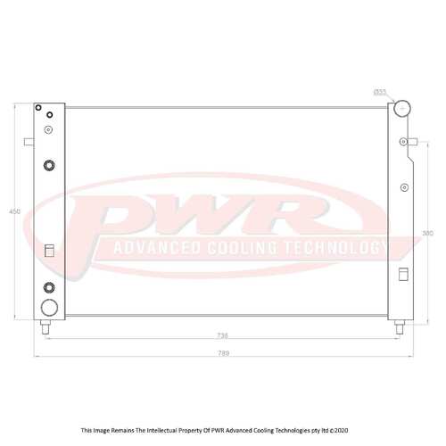 PWR 55mm Radiator for Holden Monaro V2 CV8 LS2 V8 Auto 01-02)