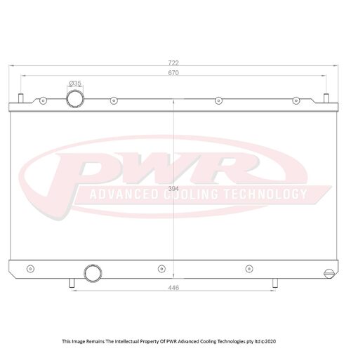 PWR 42mm Radiator for Mitsubishi FTO 94-00)