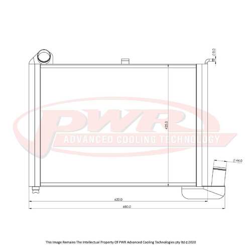 PWR 68mm Radiator for Chevrolet Corvette Stingray C2 V8 62-67)