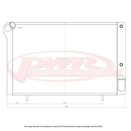 PWR 55mm Radiator for Chevrolet Corvette Stingray C3 V8 Auto 68-82)