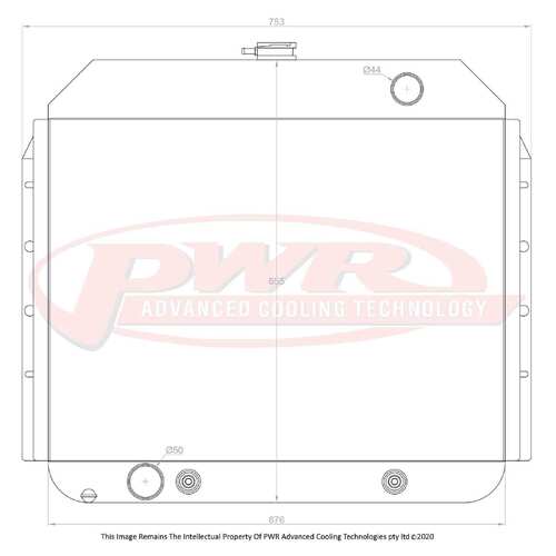 PWR 55mm Radiator for Ford F100 V8 Auto 52-56)