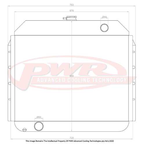 PWR 55mm Radiator for Ford F100 V8 52-56)