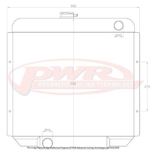 PWR 55mm Radiator for Ford Falcon XT Cleveland V8 68-69)
