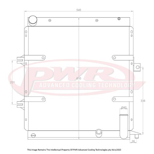 PWR 42mm Radiator for Ferrari 456GT V12 92-97) w/ 16" SPAL Fan Mounts