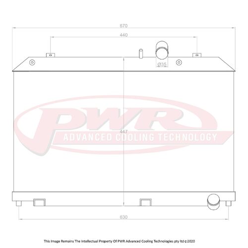 PWR 55mm Radiator for Mazda RX8 Series 1 02-08)