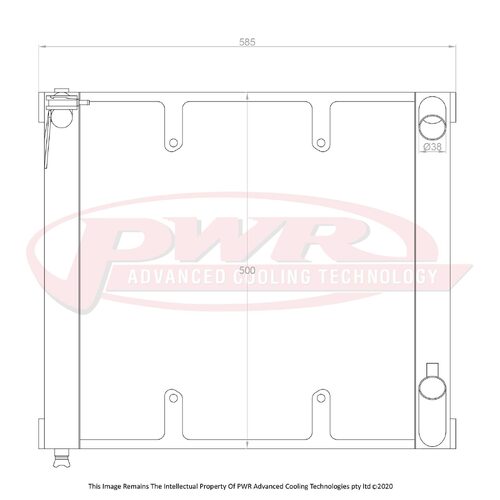 PWR 55mm 2-Pass Radiator for Mazda RX7 FC Series 5 89-92) w/ 16" SPAL Fan Mounts