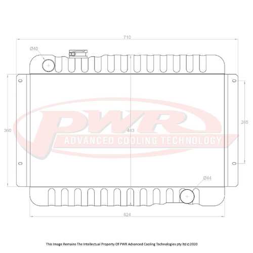 PWR 55mm Radiator for Holden Torana LH-LX Chev V8 74-78)
