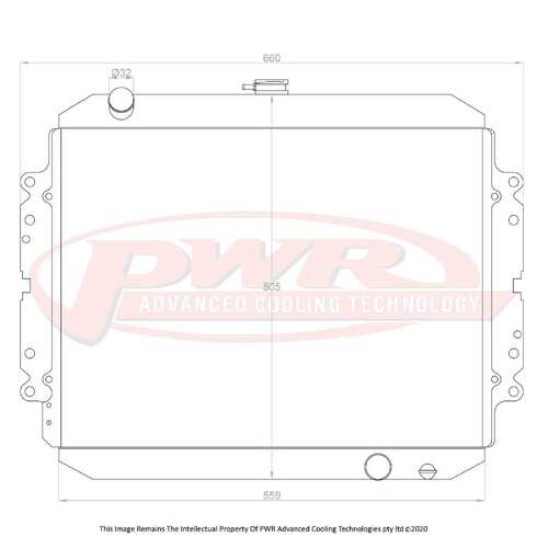 PWR 55mm Radiator for Holden Rodeo TF 2.8TD 98-03)