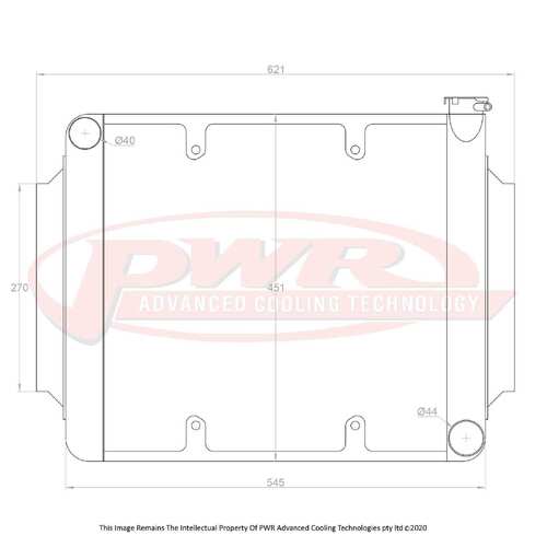 PWR 55mm Crossflow Radiator for Holden Torana LC-CJ Chev V8 69-74) w/ 16" SPAL Fan Mounts
