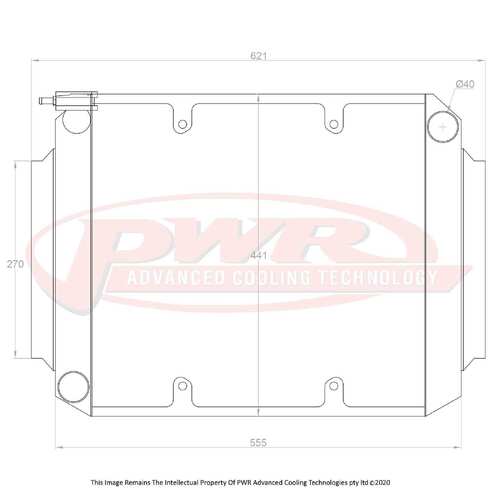 PWR 55mm Crossflow Radiator for Holden Torana LC-LJ V8 69-74) w/ 16" SPAL Fan Mounts