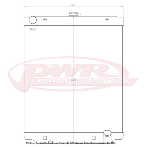 PWR 55mm Radiator for Toyota Landcruiser HDJ 79 Series 07-07)