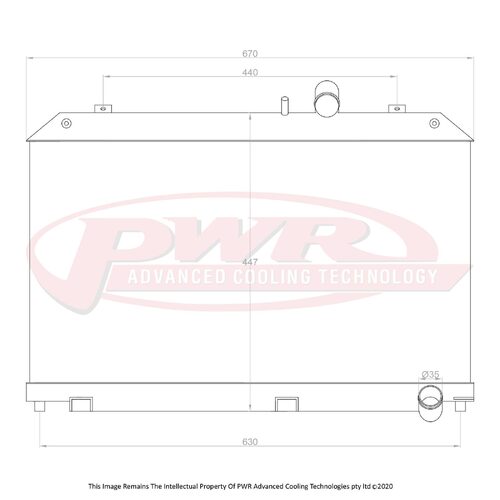PWR 42mm Radiator for Mazda RX8 Series 2 08-12)