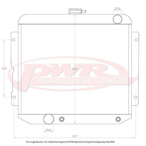 PWR 55mm Radiator for Ford Falcon XP 6 Cyl Auto 65-66)