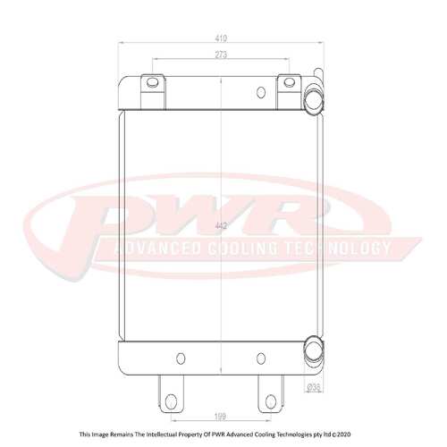 PWR 42mm Radiator LHS for Lamborghini Gallardo V10 03-08)