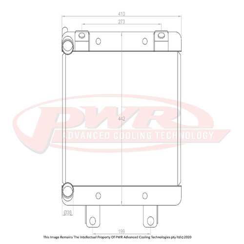 PWR 42mm Radiator RHS for Lamborghini Gallaro V10 03-08)