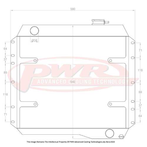 PWR 55mm Radiator for Toyota Landcruiser FJ 45 Series Diesel 1982) w/ 16" SPAL Fan Mounts